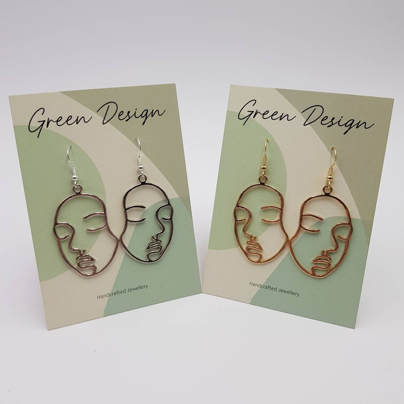 Face Silhouette Lady Earrings