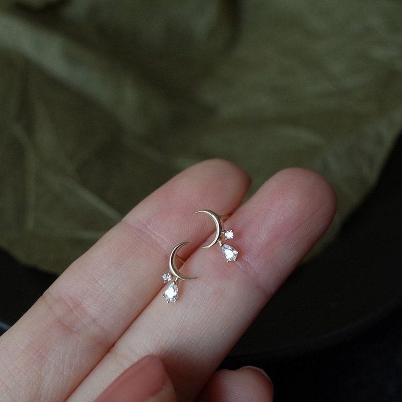 Moon and star earrings