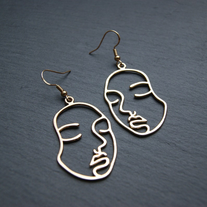 Face Silhouette Lady Earrings