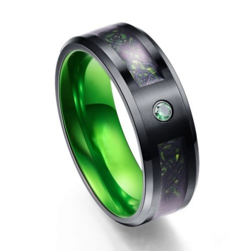 Firestone Dragon's Eye Tungsten Carbide Ring