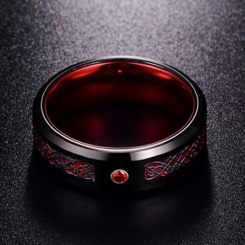 Firestone Dragon's Eye Tungsten Carbide Ring