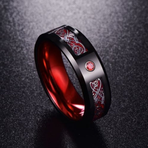 Firestone Dragon's Eye Tungsten Carbide Ring