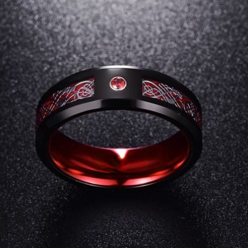 Firestone Dragon's Eye Tungsten Carbide Ring