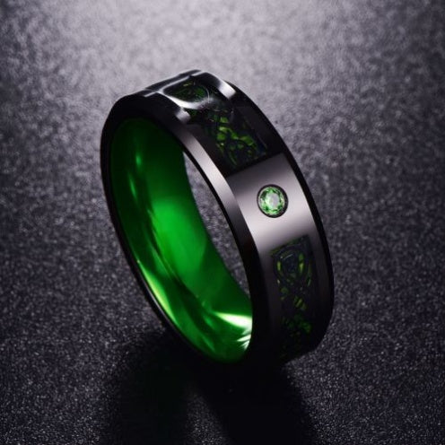 Firestone Dragon's Eye Tungsten Carbide Ring