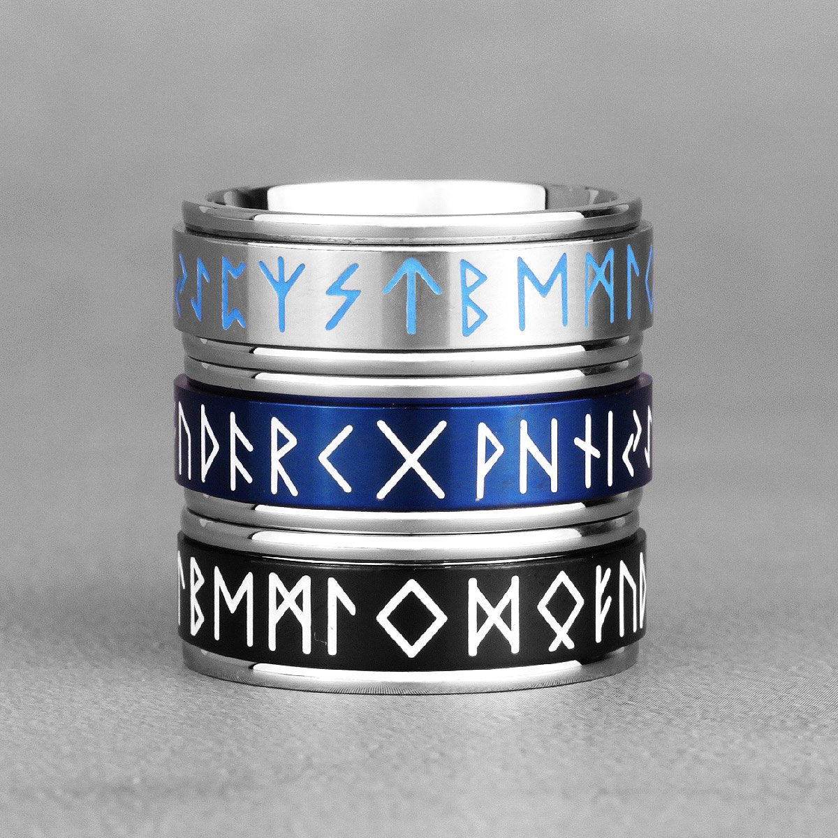 Viking Rune Spinner Rings