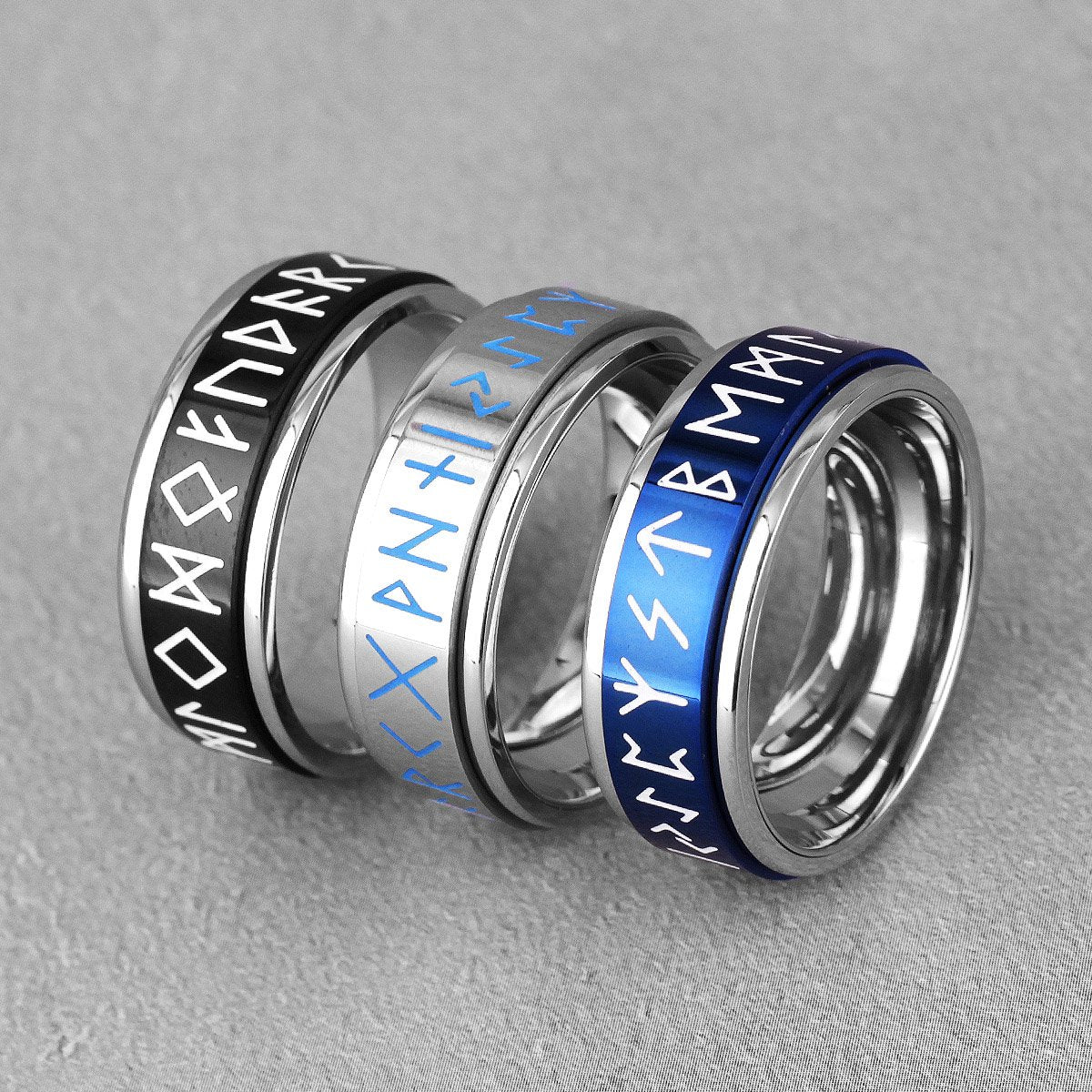 Viking Rune Spinner Rings