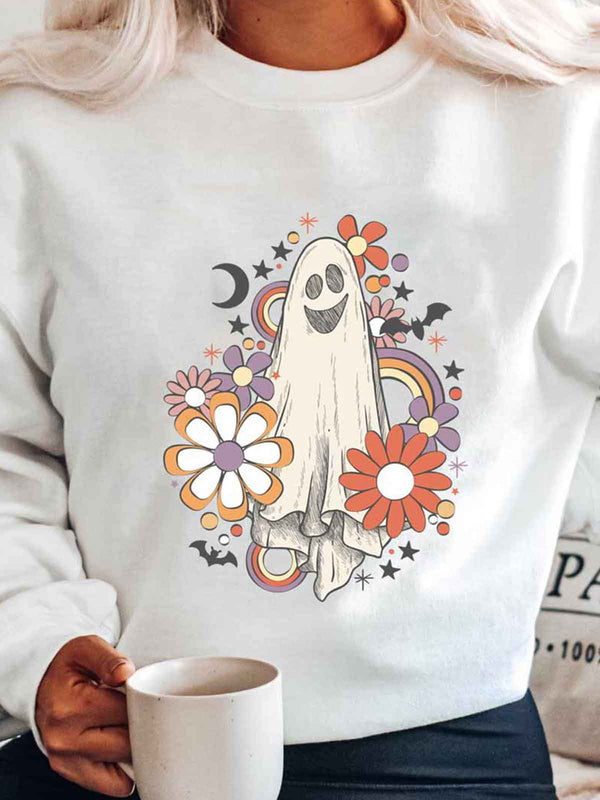 Ghost Funny Print Sweatshirt